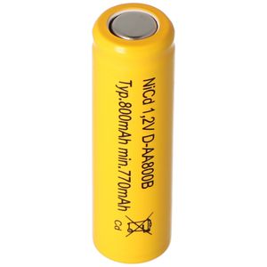 Flat Top NiCd Akku 1,2V 600, 700, 770-800mAh Mignon AA ohne Lötfahne