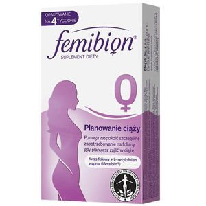 Femibion 0 Plánovanie Tehotenstva 28 tabliet Počas 4 Týždňov Kyselina Listová