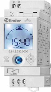 Finder Zeitschaltuhr für Hutschiene Betriebsspannung: 230 V/AC 12.81.8.230.0000 1 Wechsler 16 A 250 V/AC Astronomisch (12.81.8.230.0000)
