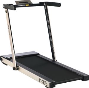 MAXXUS Laufband M8 - Elektrisch, 2 PS, 12 km/h, Klappbar, Lauffläche 125x45 cm, mit Bluetooth, LCD, App Steuerung, Rollen, Tablet Halterung, Bronze - Fitnessgerät für Zuhause, Gym, Training, Laufen