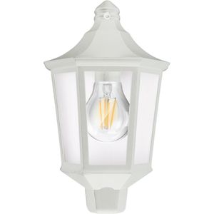 LED Wandleuchte DUBLIN WL E27 Fassung IP44 Wasserdicht Außenleuchte Lampe mit ästhetischem Design Weiß
