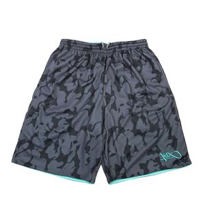 K1X Basketball | Core Reversible Shorts mit 3 Taschen, Farbe:Black Camo / Mint, Kleidergröße:2XL