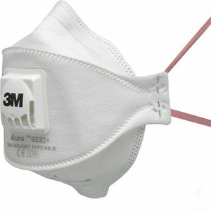 Mundschutz Maske FFP3 Atemschutzmaske Gesichtsmaske Mund Nasenschutz mit Ventil 3M™ Aura™ 9332+ , Stück:1