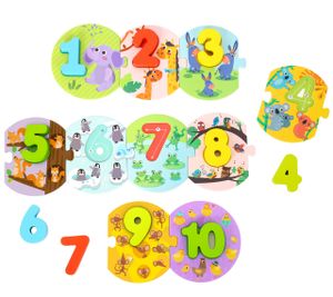 Vzdelávacie Montessori puzzle TOOKY TOY Učíme sa počítať