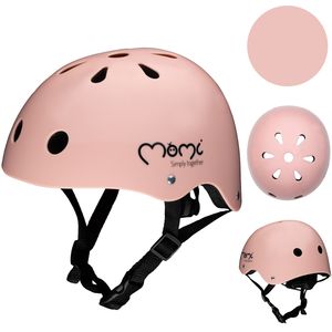 MoMi MIMI Kinderhelm - Kopfumfang 48-55 cm, Schlagfeste ABS-Außenschale, Schlagfeste, Verstellbare Kinnriemen - Rosa