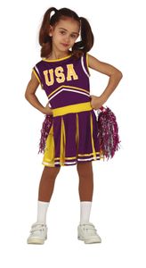 Cheerleader Kostüm für Mädchen, Größe:110/116