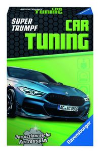 Karetná hra Ravensburger, Supertrumpf Car Tuning 20684, kvarteto a tromfová kartová hra pre fanúšikov techniky od 7 rokov