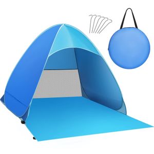 Rossgesund Strandmuschel, Tragbar Extra Light Strandzelt, Sun Shelter für 2-3 Personen, Einschließlich Tragetasche und Zeltpflöcke, UV-Schutz Blau