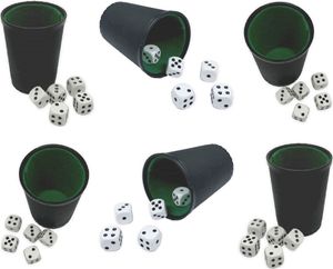 Würfelbecher Knobelbecher Set mit 6 Bechern und 30 Würfeln