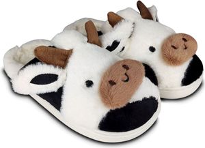Damen Pantoffeln Puschen Gemütlich Hausschuhe Schlappen Warm MU17 Weiß Gr.36/37