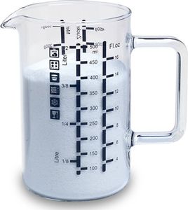 Dzbanek do gotowania i odmierzania ze szkła borokrzemowego z uchwytem i podziałką 500 ml