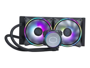 Cooler Master MasterLiquid ML240 Illusion Computer-Kühlmittel  COOLER MASTER Typ: Intern, Zweck: Prozessor, Eingebauter Ventilator: Ja, Heizung: Ja, Unterstützung der Pulsweitenmodulation: Ja