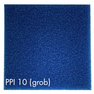 Pondlife Filterschaum blau 50x50x2 cm zur optimalen Verwendung als Filtermedium in Teichfiltern : PPI10 (grob)