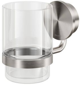 Geesa Opal Glashalter mit Glas Gebürstetes Edelstahl
