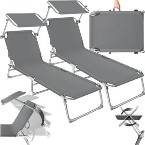 2er Set Gartenliege klappbar 190 x 68 x 28 cm