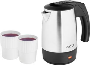 ECG RK 550 Travel | Cestovní rychlovarná konvice | objem 0,5 l | automatické vypnutí | příkon 1000 W| světelná signalizace | v balení 2 cestovní šálky