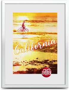 aFFa frames, California, Bilderrahmen aus Kunststoff, Fotorahmen, Rechteckig, mit Acrylglasfront, HDF-Hintergrund, Weiß, A3, 29.7x42 cm