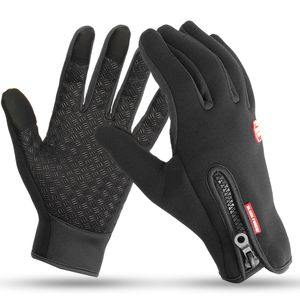 Touchscreen Handschuhe, Uni Sporthandschuhe Handschuhfutter Outdoor Laufhandschuhe Warme Winddichte Winterhandschuhe, Schwarz, M