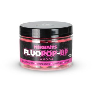 Mikbaits Plovoucí Fluo Boilie 150ml 14mm jahoda