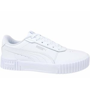 Puma Carina 2.0 JR Kinder Sneaker Leder Schuhe 386185 02 Weiß, Schuhgröße:38 EU