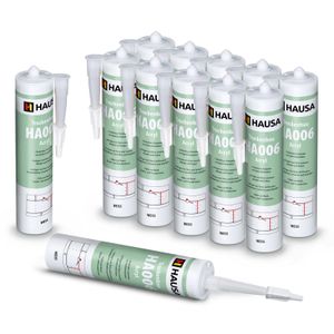 HAUSA Maleracryl HA006 Universal elastische Acryl-Dichtstoff Weiß 12 x 310ml