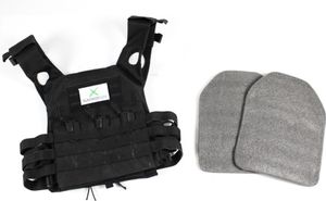 Záťažová vesta SLAVIKOSWAY ČIERNA vrátane figuríny paintball tréningová kalistenika