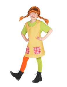 Pippi Langstrumpf Kinderkostüm Lizenzware bunt