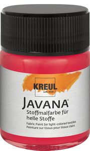 KREUL Javana Stoffmalfarbe für helle Stoffe Karminrot 50 ml