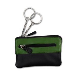 Schlüsseltasche schwarz grün DrachenLeder Geldbörse Etui Mini Leder D2OPS905G