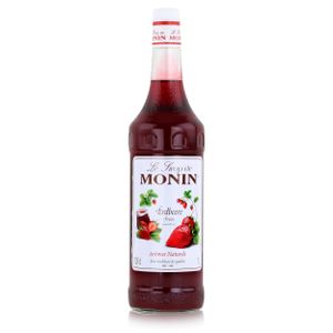 Monin Sirup Erdbeere 1 Liter - Cocktails Milchshakes Kaffeesirup (1er Pack)
