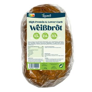 Locawo High Protein & Low Carb* Weißbrot | Weizenbrot 400g