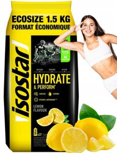 Isostar Hydrate & Perform 1500 g Zitrone / Sportgetränke / Iso / Elektrolyte / Beliebtes und wirksames isotonisches Sportgetränk