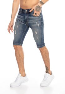 Red Bridge Herren Jeans Shorts Kurze Hose Denim Destroyed Dirtyblue W32