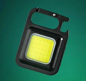 PRECORN Mini LED Notlicht Taschenlampe COB Schlüsselanhänger Arbeitsleuchte - Wiederaufladbar, 800 Lumen, Multifunktional, Magnetfuß, Flaschenöffner