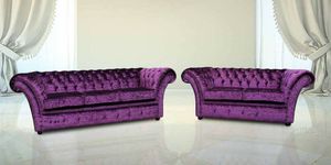 JV Möbel Chesterfield Couch Sofagarnitur 3+2 Sitzer