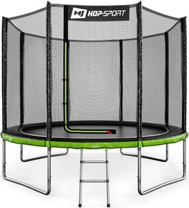 Hop-Sport Trampolin Outdoor - Ø 305 - Trampolin mit außenliegenden Sicherheitsnetz, stabiler Rahmenkonstruktion und Sicherheitszertifikaten - Komplettset