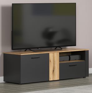 TV-Lowboard "Avila" grau und Eiche TV Unterteil 150 cm