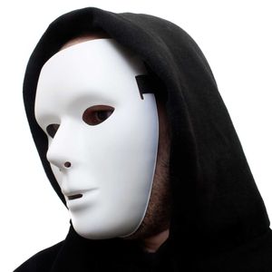 Weiße Maske maskulin anonyme Venezianische Faschingsmaske Phantommaske Masken