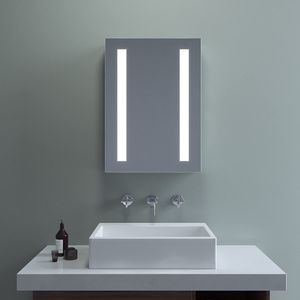 Badspiegelschrank Badezimmer Spiegelschrank Bad mit Beleuchtung Badspiegel Badezimmerspiegel mit Ablage 70x50cm mit Steckdose Anti-Beschlag