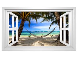 Sonnenuntergang Palmen Strand Wandtattoo Wandsticker Wandaufkleber R2221