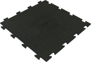 Gewerbeboden PVC Fliesen Noppen 8mm Garagenboden Industrieboden Klick-Verlegung schwarz