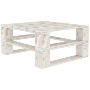 vidaXL Outdoor-Tische Paletten 2 Stk. Holz Weiß