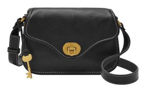 FOSSIL Umhängetasche Schultertasche Heritage Flap Crossbody Black schwarz