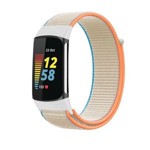 Strap-it Fitbit Charge 5 Nylonarmband (beige)