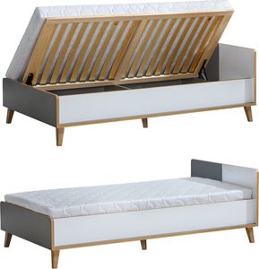 Furniture24 Bett WERSO W-10 mit Lattenrost und Federkernmatratze 80x200 cm und, Jugendbett, Bettgestelle, Funktionsbett