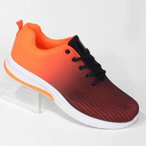 Herren Sneakers Sportschuhe Schnürer Outdoor Sommer Freizeit Lauf Schuhe MA08 Farbe: Schwarz Orange EU-Schuhgröße: 43