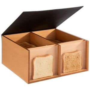 Buffet Box TOAST BOX helles Eichenholz mit 2 Fächern