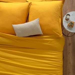 Bettdeckenbezug aus Baumwolle - senfgelb 140x200 cm - Atmosphera créateur d'intérieur