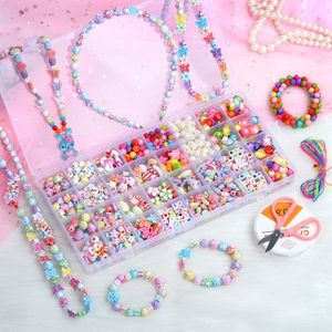 32 Fächer Bunte Perlen-Sets für die Schmuckherstellung, Kinder Erwachsene Basteln DIY Halskette Armbänder Buchstaben Alphabet Perlen