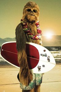 Star Wars Poster Chewbacca Surfin'